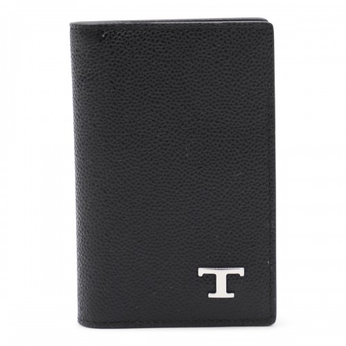 BLACK LEATHER CARD HOLDER