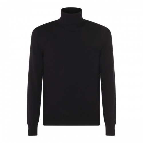 DARK BLUE CASHMERE KNITWEAR