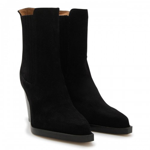 BLACK LEATHER DALLAS BOOTS