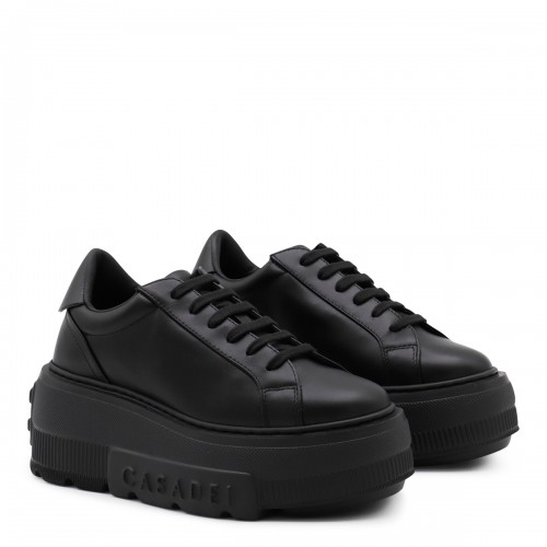 BLACK LEATHER SNEAKERS 2