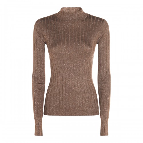 BROWN COTTON KNITWEAR