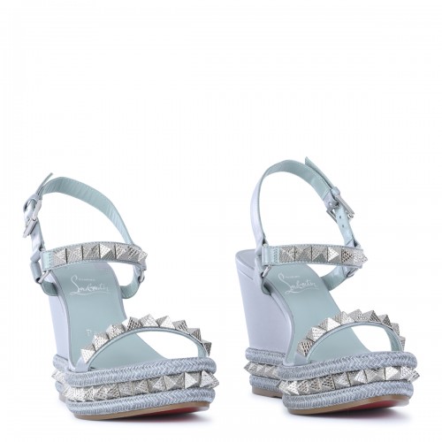 LIGHT BLUE LEATHER PYRACLOU ESPADRILLAS