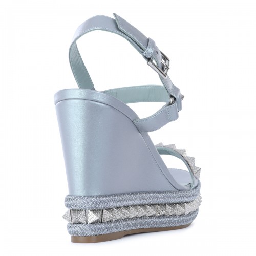 LIGHT BLUE LEATHER PYRACLOU ESPADRILLAS