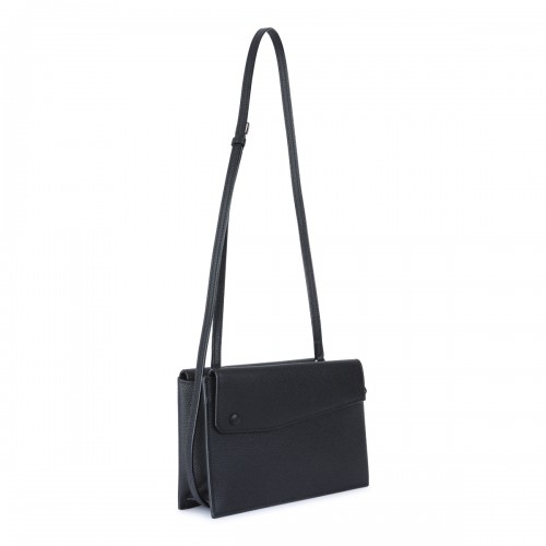 BLACK LEATHER TRIO CROSSBODY BAG