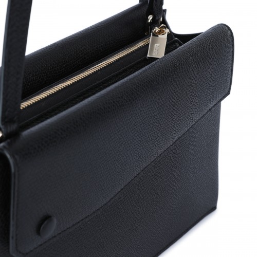 BLACK LEATHER TRIO CROSSBODY BAG