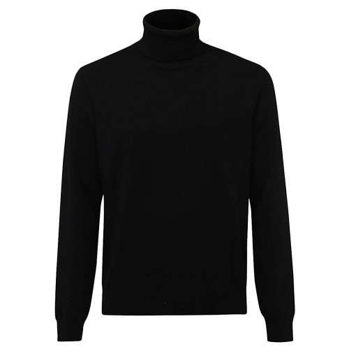 BLACK WOOL KNITWEAR