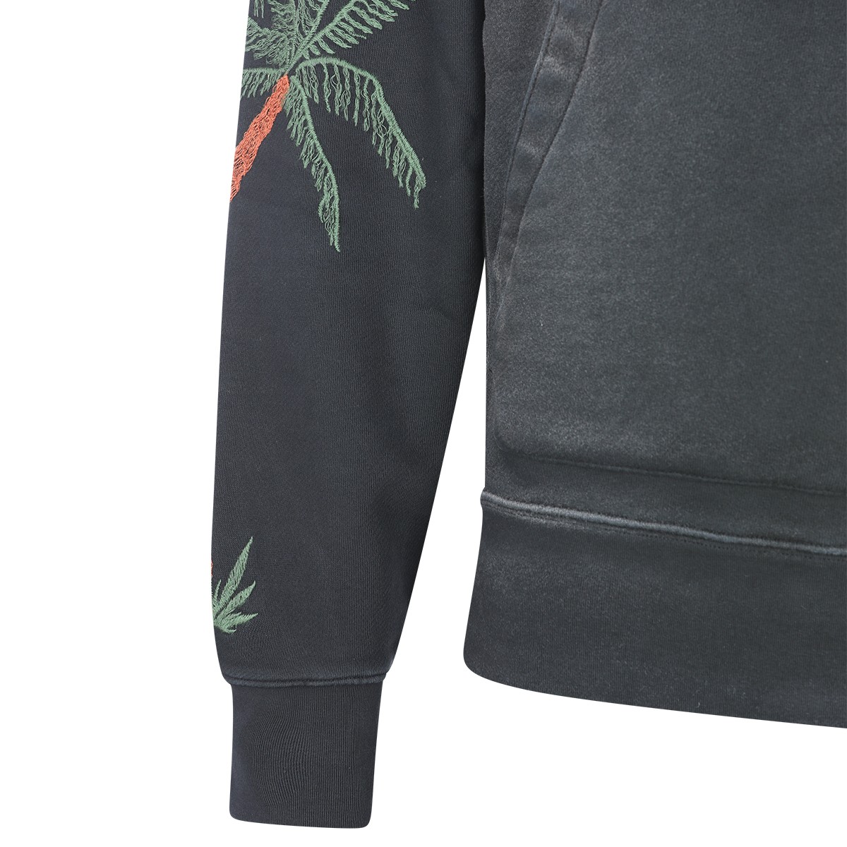 BLACK COTTON SWEATSHIRT