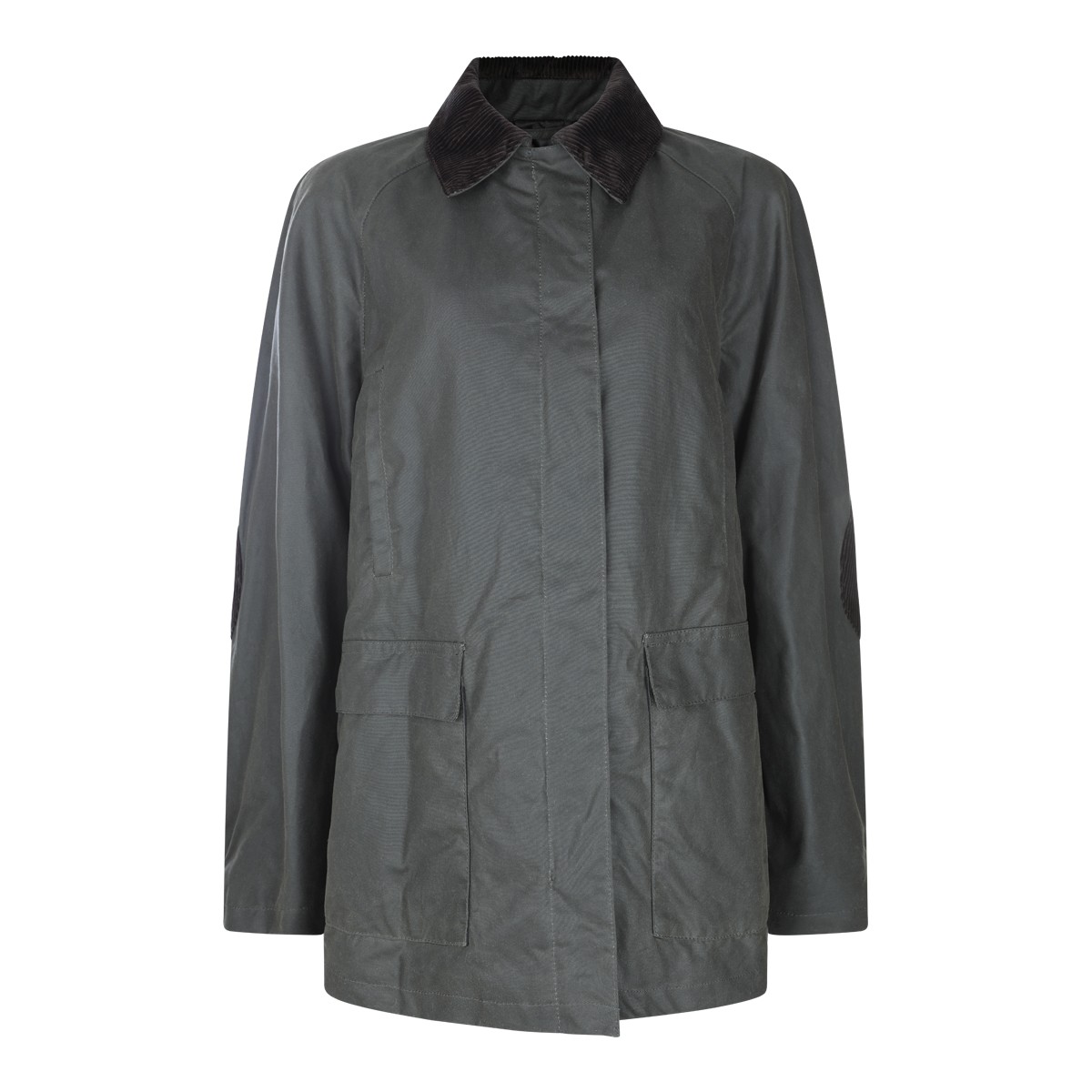 DARK GREEN COTTON CASUAL JACKET