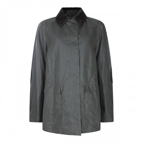 DARK GREEN COTTON CASUAL JACKET