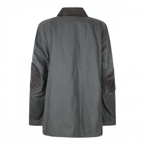 DARK GREEN COTTON CASUAL JACKET