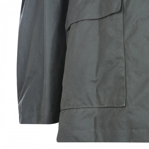 DARK GREEN COTTON CASUAL JACKET
