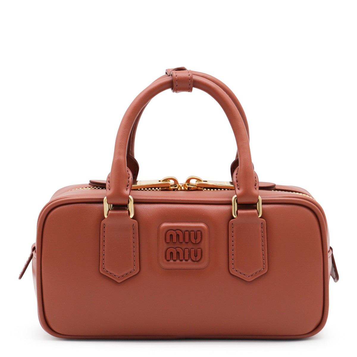BROWN LEATHER ARCADIE CROSSBODY BAG