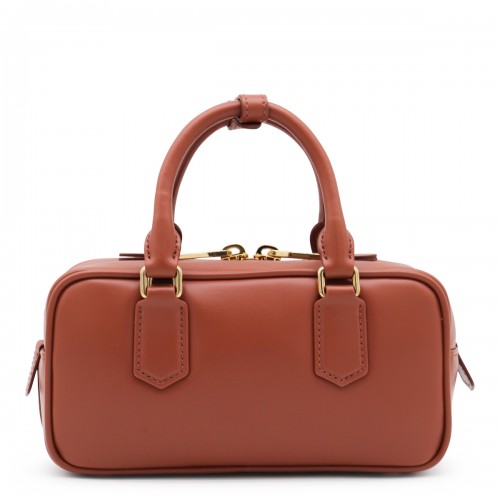 BROWN LEATHER ARCADIE CROSSBODY BAG