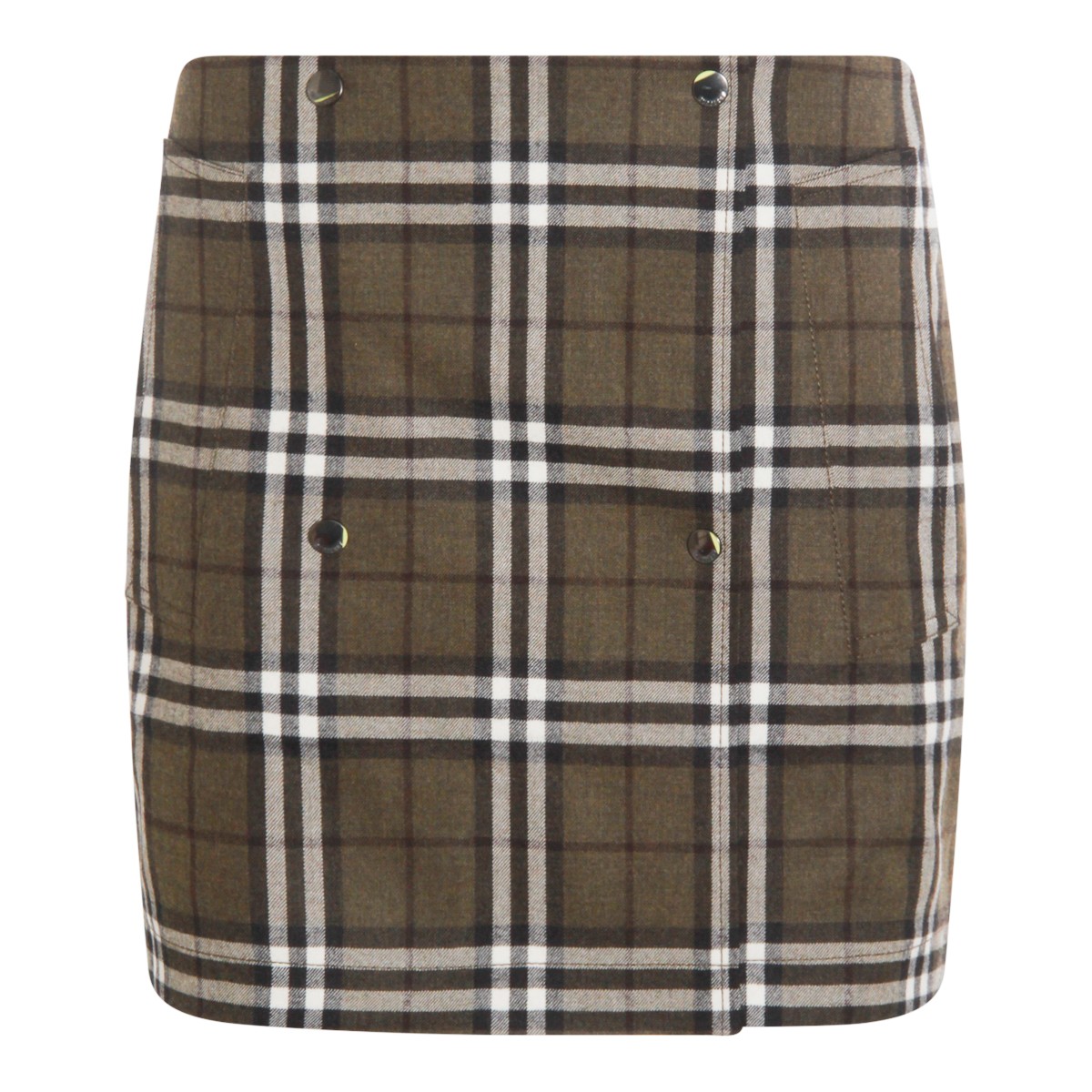 BROWN WOOL SKIRT