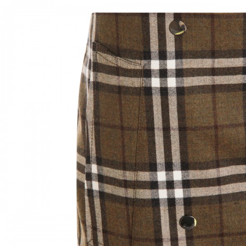 BROWN WOOL SKIRT