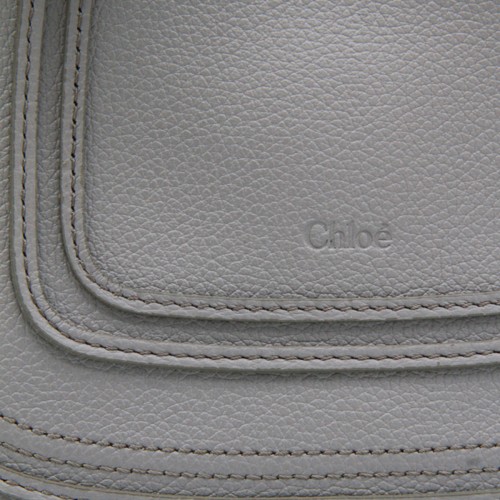 GREY LEATHER MARCIE TOP HANDLE BAG