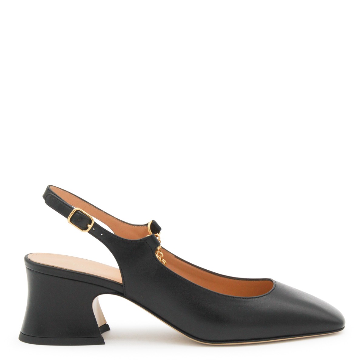 BLACK LEATHER PUMPS