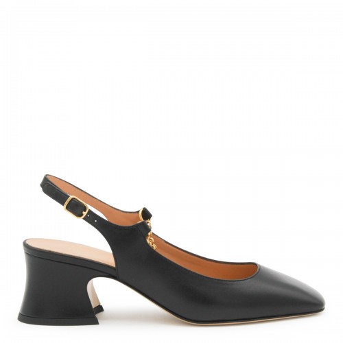 BLACK LEATHER PUMPS
