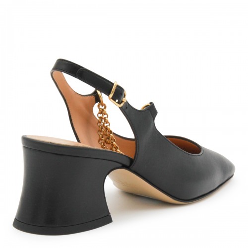 BLACK LEATHER PUMPS
