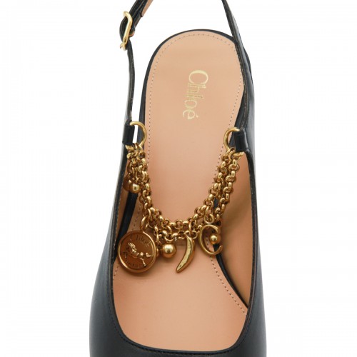 BLACK LEATHER PUMPS