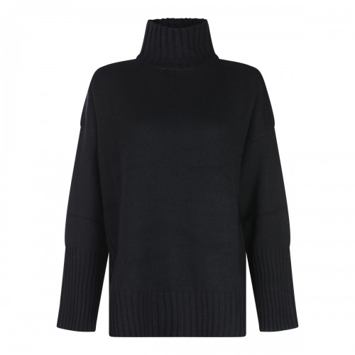 BLACK WOOL PORZIA KNITWEAR