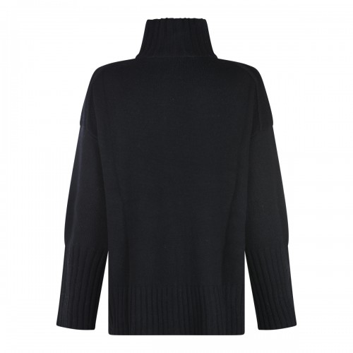 BLACK WOOL PORZIA KNITWEAR