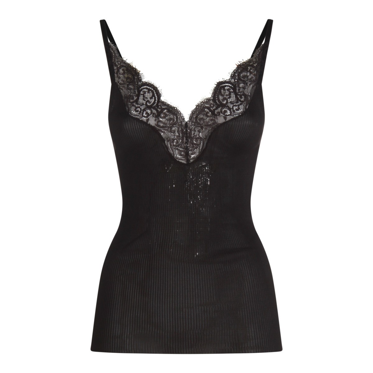 BLACK WOOL TOP