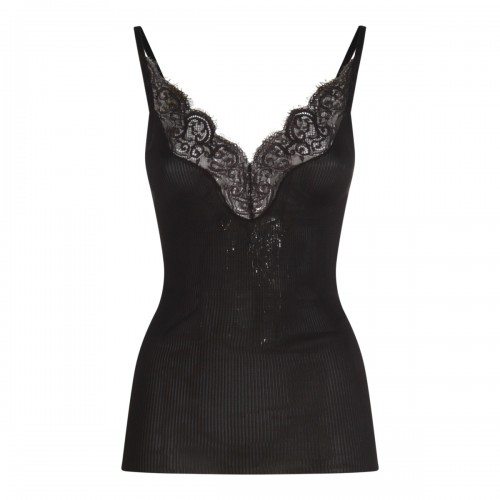 BLACK WOOL TOP