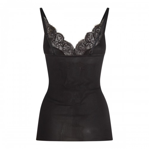 BLACK WOOL TOP