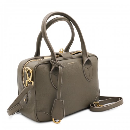 GREEN LEATHER TOP HANDLE  BAG