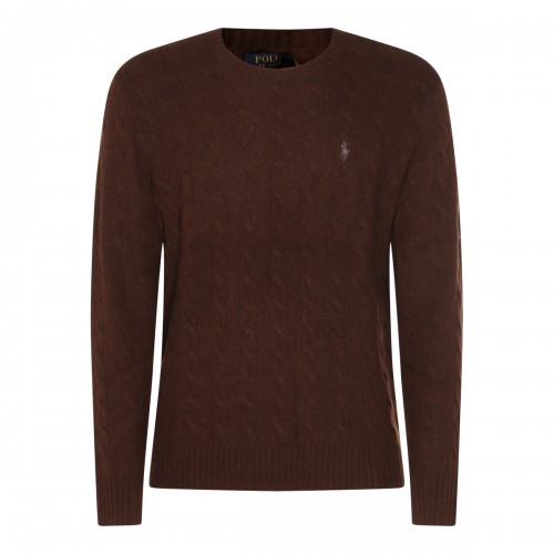 BROWN WOOL KNITWEAR