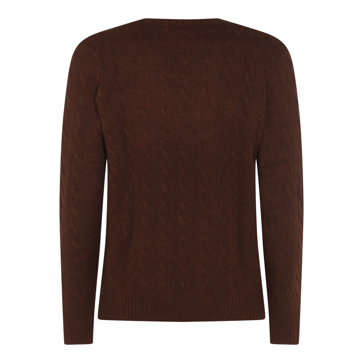 BROWN WOOL KNITWEAR