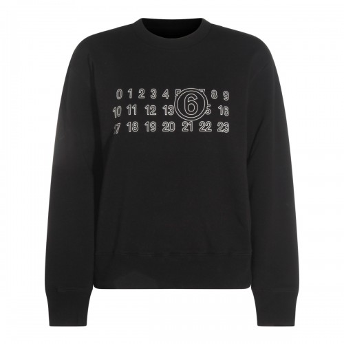 BLACK COTTON SWEATSHIRT