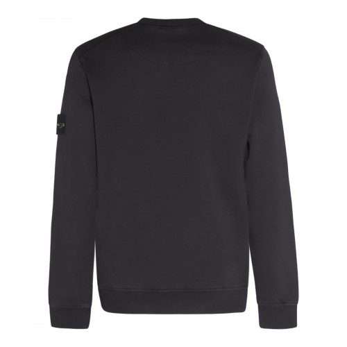 BLACK COTTON SWEATSHIRT
