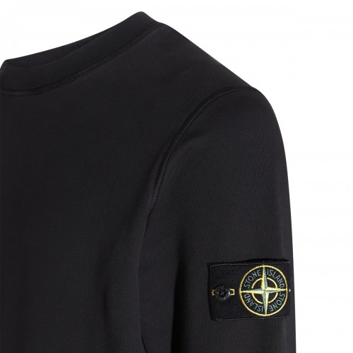 BLACK COTTON SWEATSHIRT