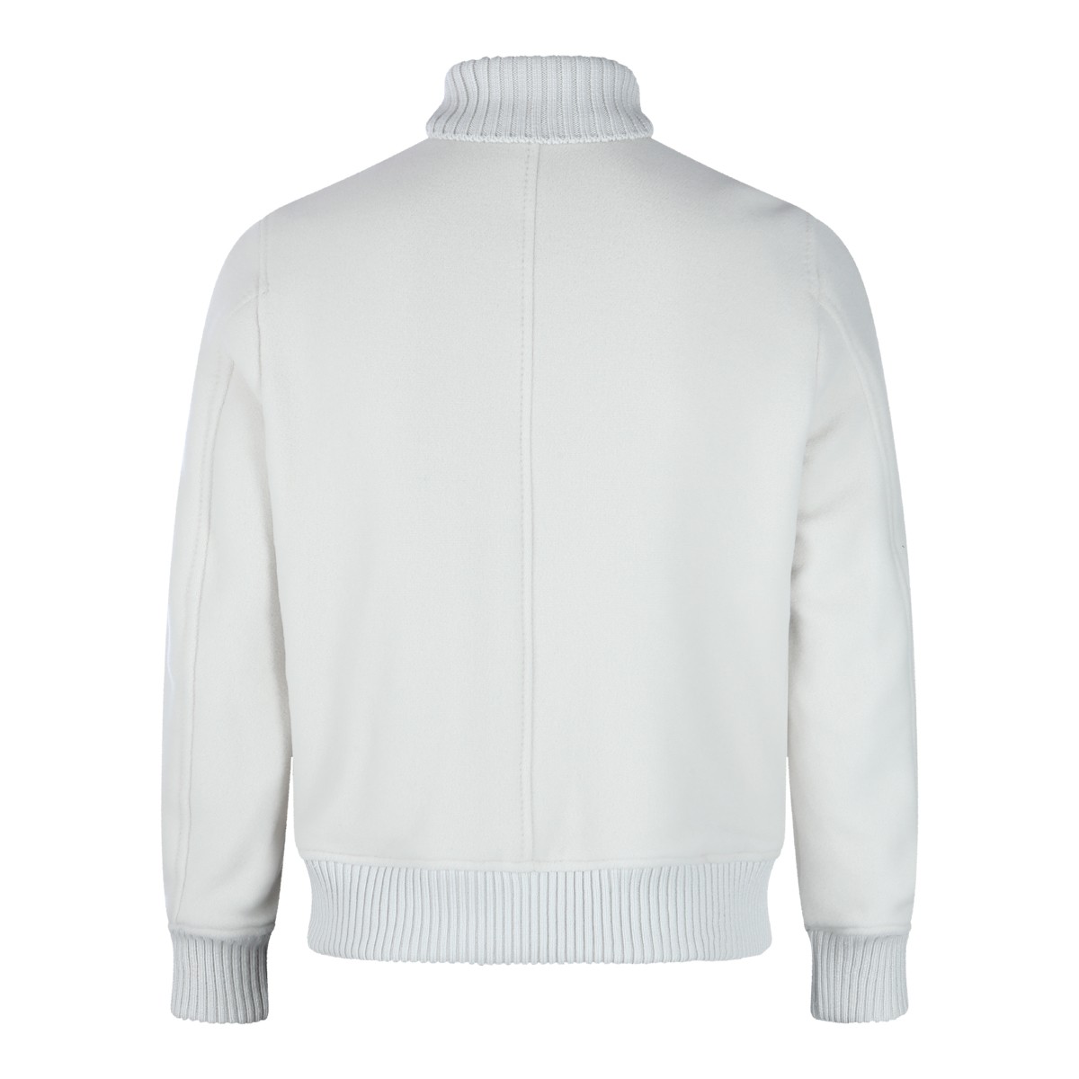 WHITE WOOL CASUAL JACKET