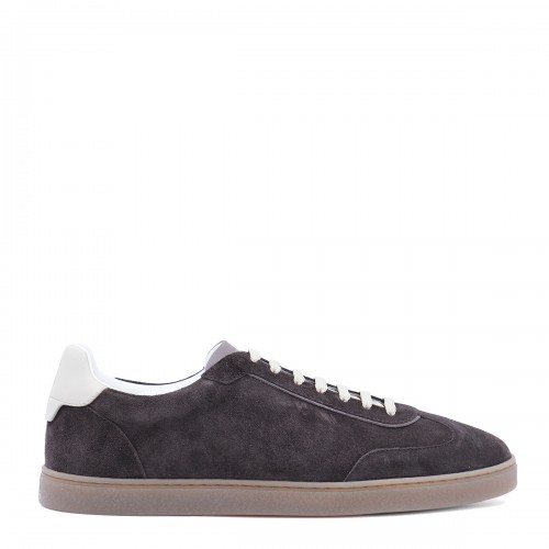 DARK BROWN LEATHER SNEAKERS