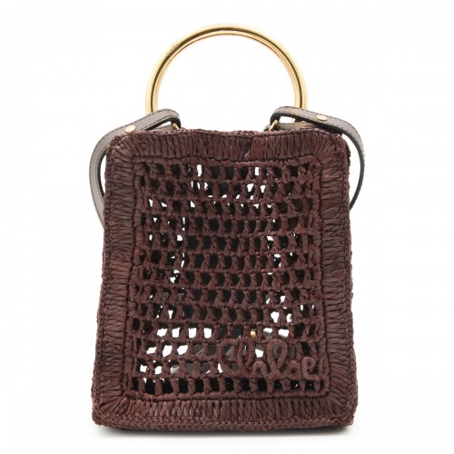 BROWN RAFFIA TOTES