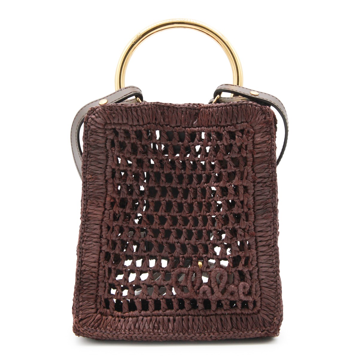 BROWN RAFFIA TOTES
