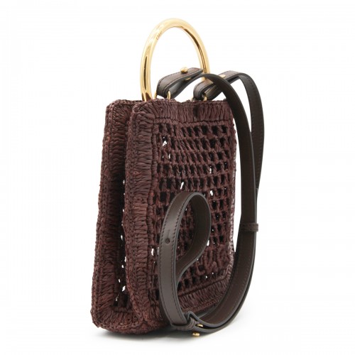 BROWN RAFFIA TOTES 2