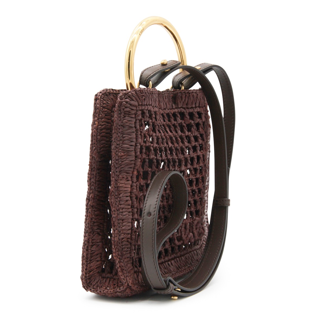 BROWN RAFFIA TOTES