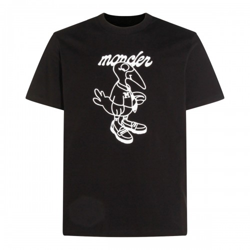 BLACK COTTON T-SHIRT