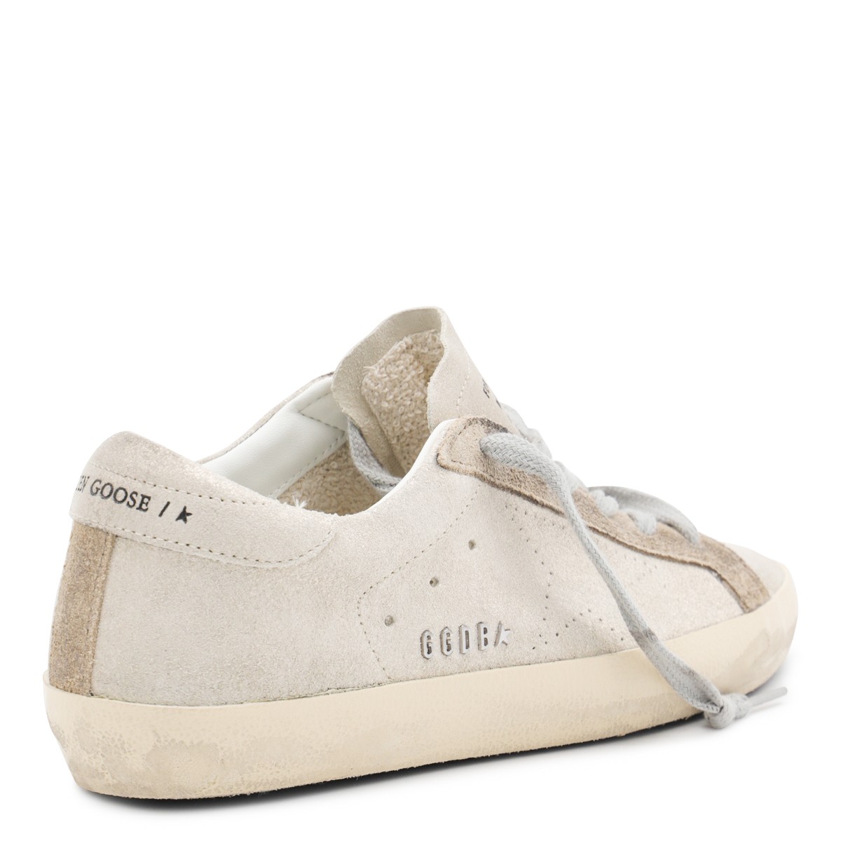 BEIGE LEATHER SUPER STAR SNEAKERS