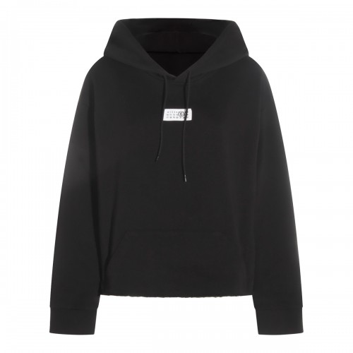 BLACK COTTON SWEATSHIRT