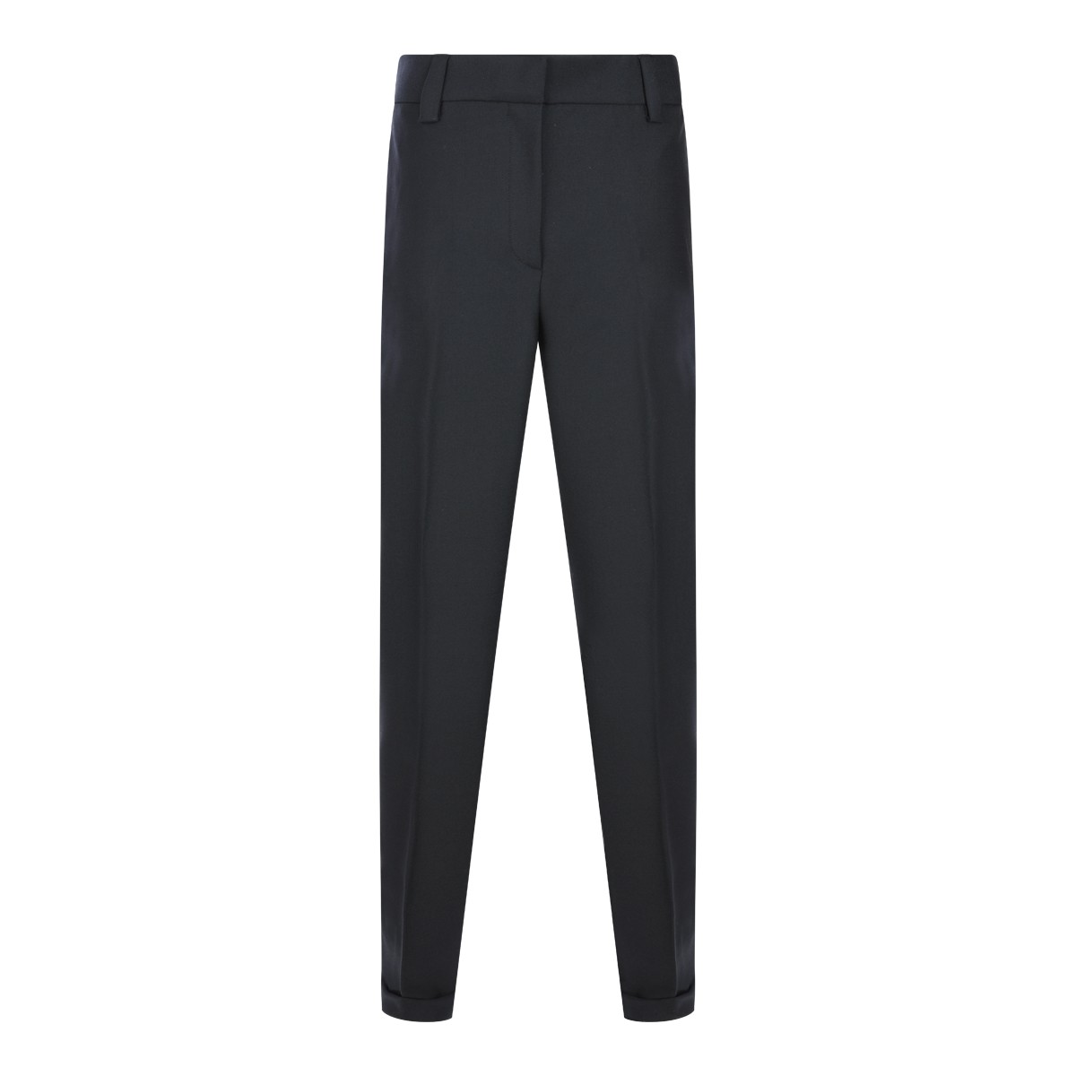 BLACK WOOL SAVONA PANTS