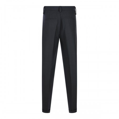 BLACK WOOL SAVONA PANTS