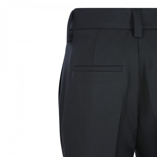 BLACK WOOL SAVONA PANTS