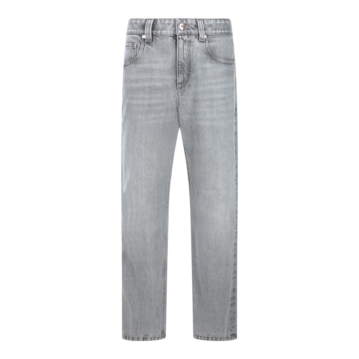 LIGHT GREY COTTON JEANS