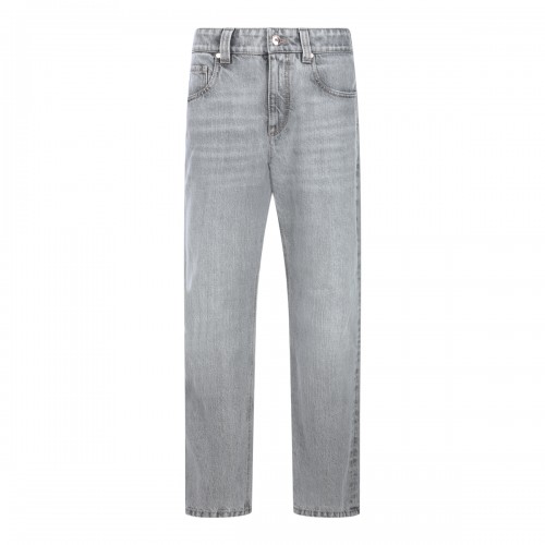 LIGHT GREY COTTON JEANS