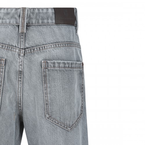 LIGHT GREY COTTON JEANS